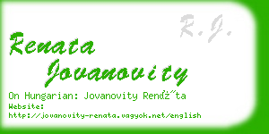 renata jovanovity business card